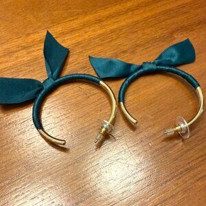 J. Crew ribbon hoop earrings